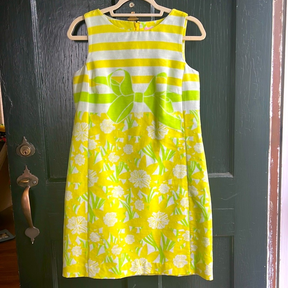 Lilly Pulitzer spring flower, bow front dress